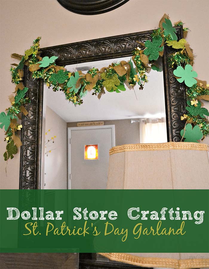 Dollar Store St Patricks Day Garland #stpatrick #diy #dollarstore #decorhomeideas