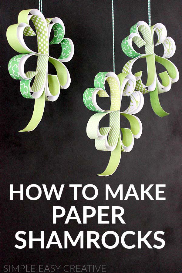 How To Make Paper Shamrocks #stpatrick #diy #decor #decorations #decorhomeideas