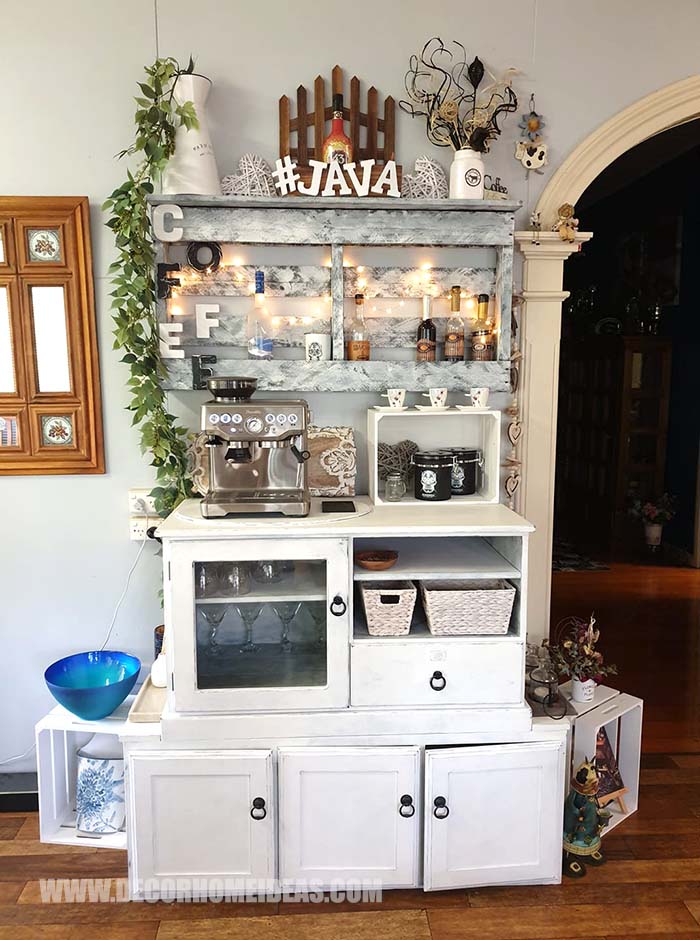 Old Tv Cabinet Coffee Bar #coffee #bar #diy #decorhomeideas