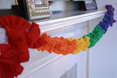 Rainbow Garland #stpatrick #diy #decor #decorations #decorhomeideas