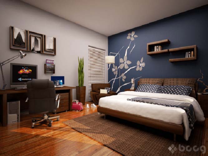 Small Bedroom With Bed And Workplace #women #bedroom #feminine #decor #decorhomeideas