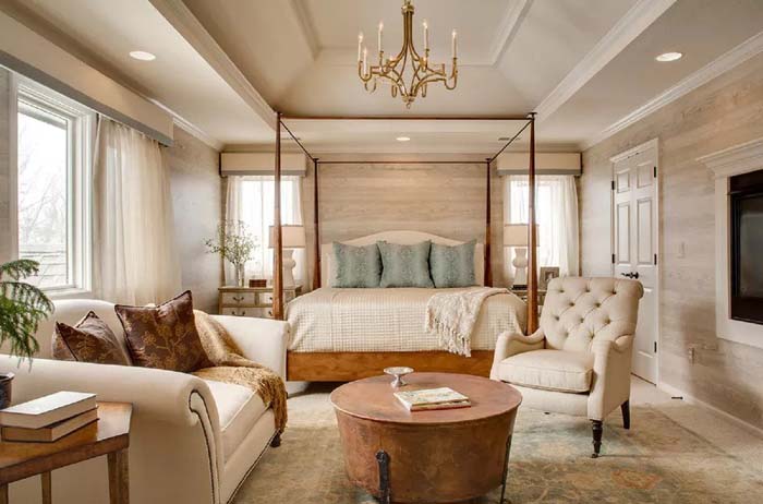 Seating Area In Womens' Bedroom #women #bedroom #feminine #decor #decorhomeideas