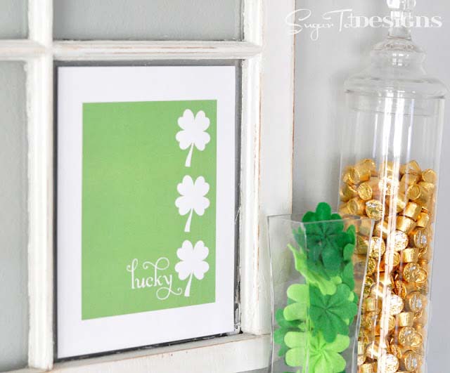 St. Patrick's Day Lucky Shamrock #stpatrick #diy #decor #decorations #decorhomeideas