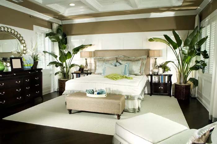 Tropical Mood In Womens' Bedroom #women #bedroom #feminine #decor #decorhomeideas