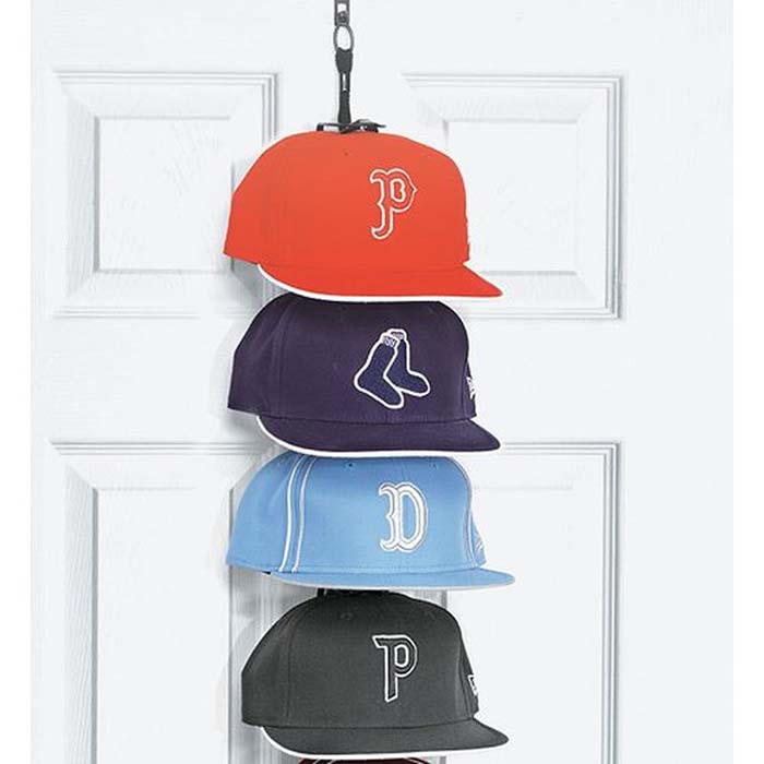 Baseball Cap Door Organizer #hatrack #diy #organizer #decorhomeideas