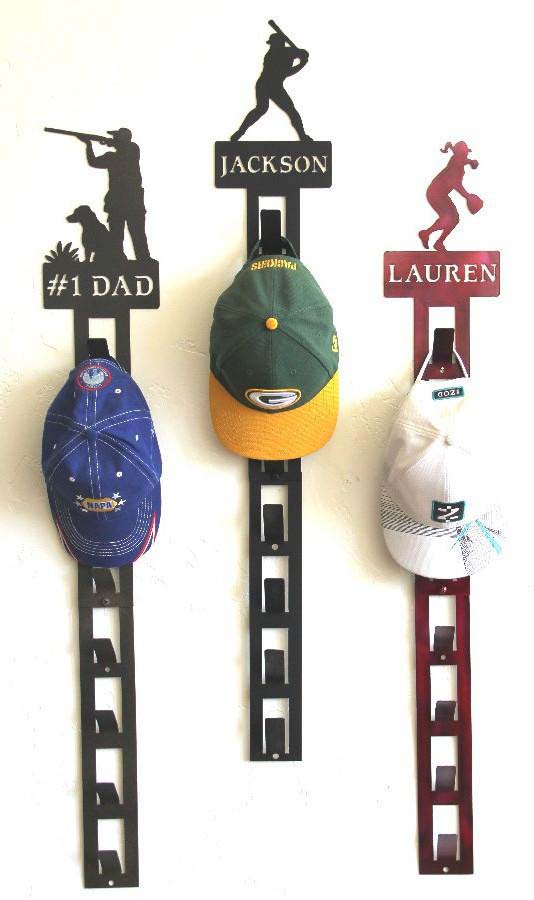 Baseball Cap Hat Rack Personalized #diy #hatrack #organizer #decorhomeideas