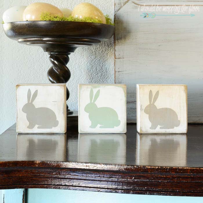 Bunny Blocks #easter #diy #wood #crafts #decorhomeideas