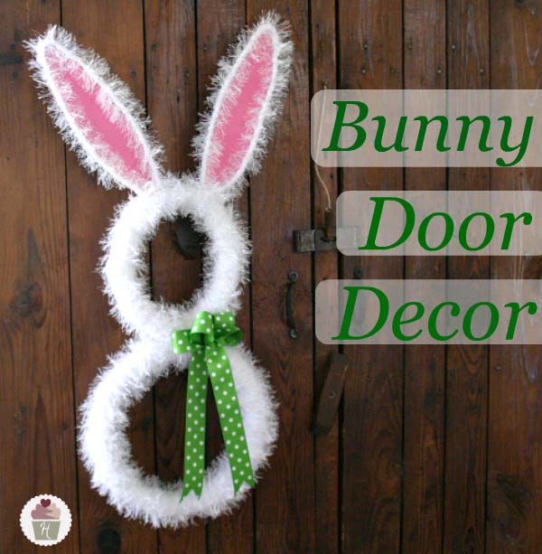 Bunny Door Decoration #easter #diy #cheap #decor #decorhomeideas