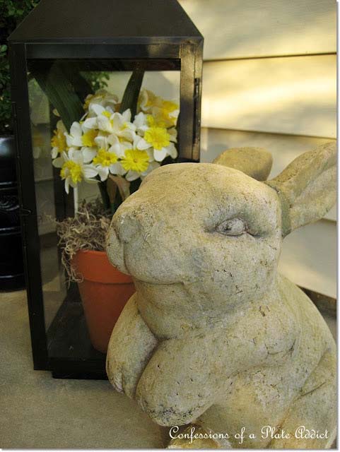 Bunny Lantern #easter #diy #porch #decor #decorhomeideas