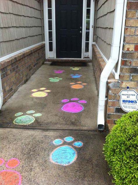 Bunny Paw Prints #easter #diy #porch #decor #decorhomeideas