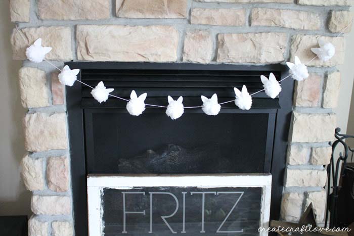 Bunny Pom Pom Garland #easter #diy #cheap #decor #decorhomeideas