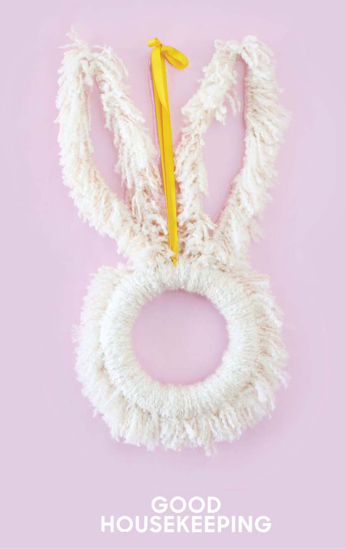 Bunny Wreath #easter #diy #cheap #decor #decorhomeideas