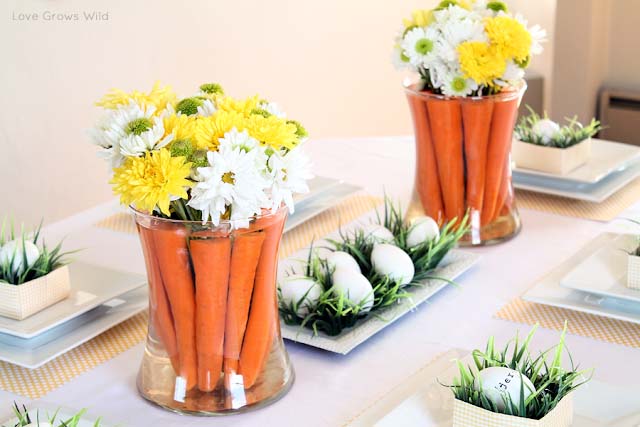 Carrot Centerpiece #easter #diy #centerpiece #decorhomeideas