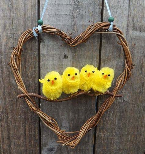 Chick Wreath #easter #diy #rustic #decor #decorhomeideas