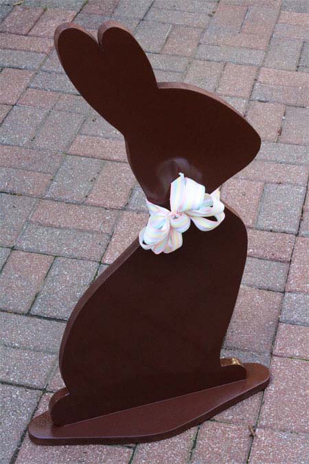 Chocolate Easter Bunny Wood Cut Out #easter #diy #porch #decor #decorhomeideas