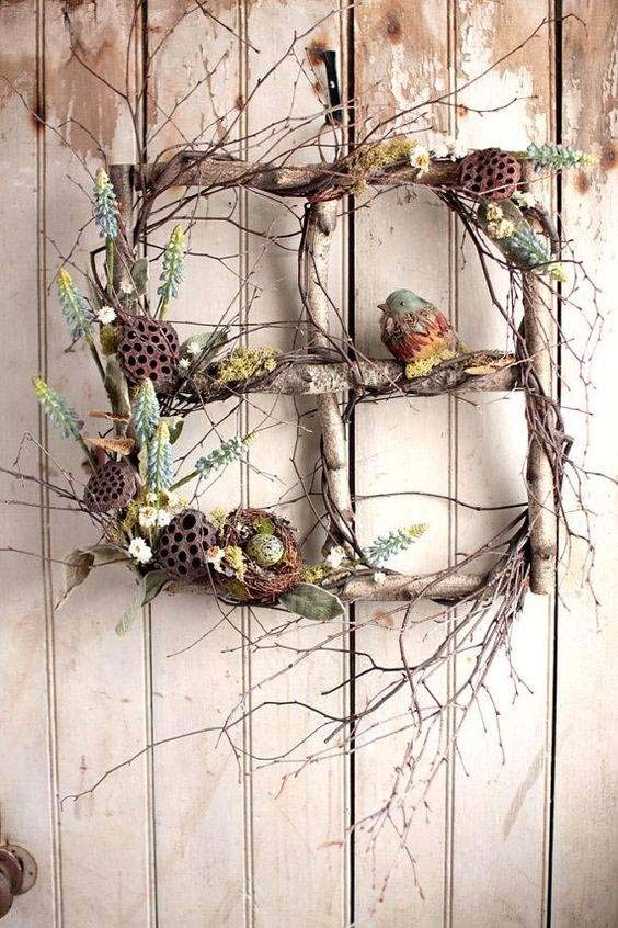 Cross Out Of Twigs #easter #diy #porch #decor #decorhomeideas