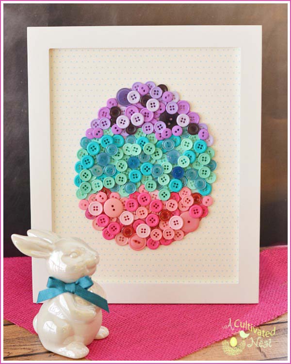 DIY Easter Egg Button #easter #diy #cheap #decor #decorhomeideas