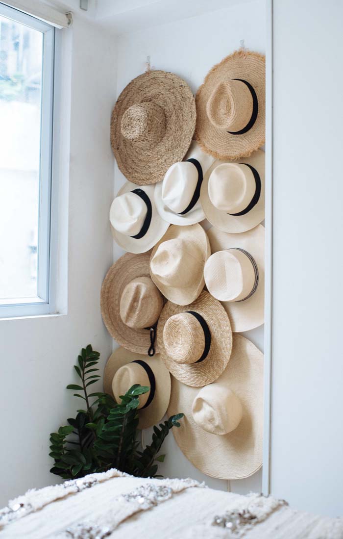 DIY Hat Rack #hatrack #diy #organizer #decorhomeideas