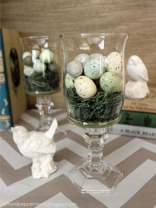 Dollar Store Rustic Easter Vases #easter #diy #rustic #decor #decorhomeideas