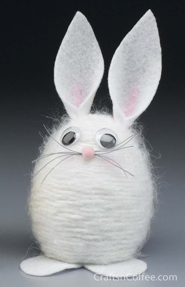 Easter Bunny Craft Idea #easter #diy #dollarstore #crafts #kids  #decorhomeideas