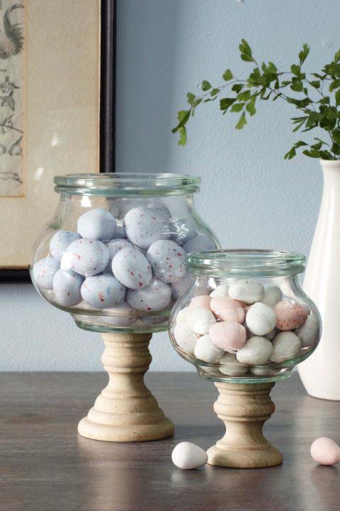 Easter Candy Jars #easter #diy #cheap #decor #decorhomeideas