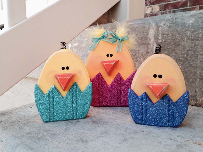 Easter Chicks #easter #diy #porch #decor #decorhomeideas