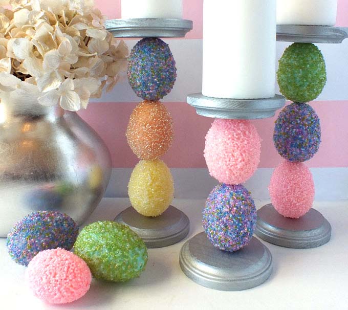 Easter Egg Candleholder #easter #diy #dollarstore #crafts #decorhomeideas