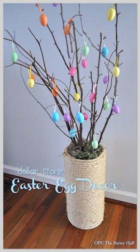 Easter Egg Decor #easter #diy #rustic #decor #decorhomeideas