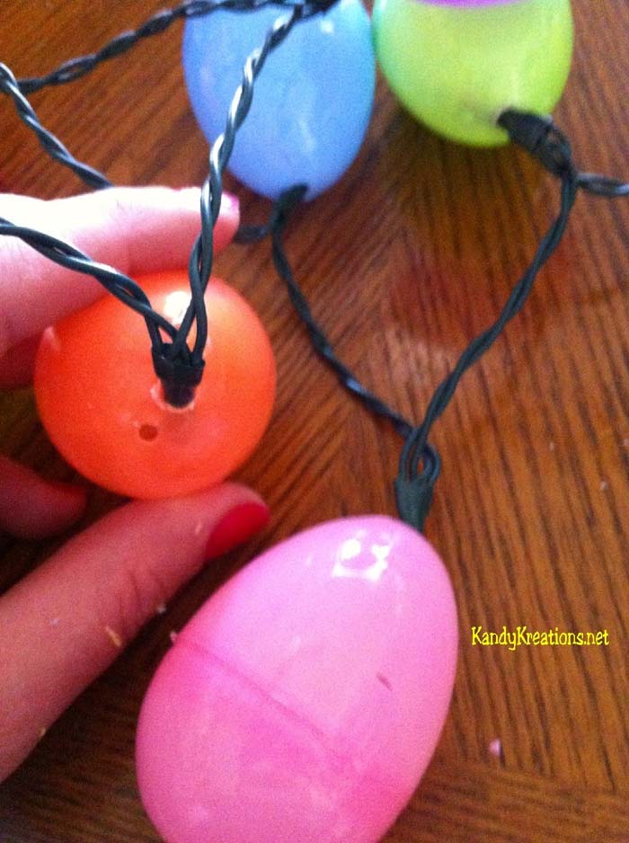 Easter Egg Lights #easter #diy #cheap #decor #decorhomeideas