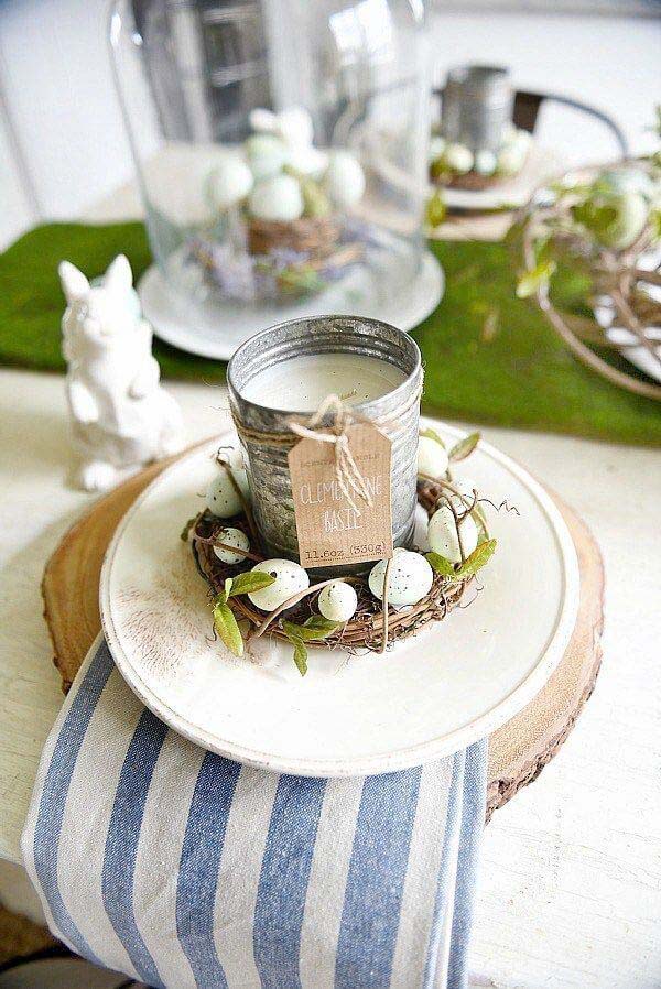 Easter Eggs And Candle #easter #diy #rustic #decor #decorhomeideas