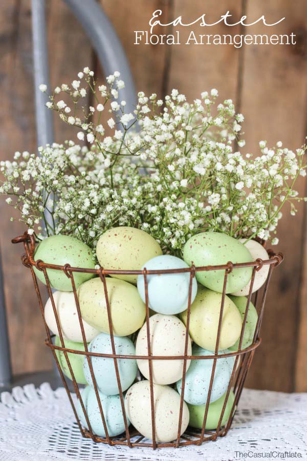 Easter Floral Arrangement #easter #diy #centerpiece #decorhomeideas