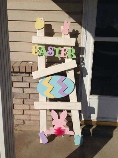 Easter Ladder #easter #diy #porch #decor #decorhomeideas