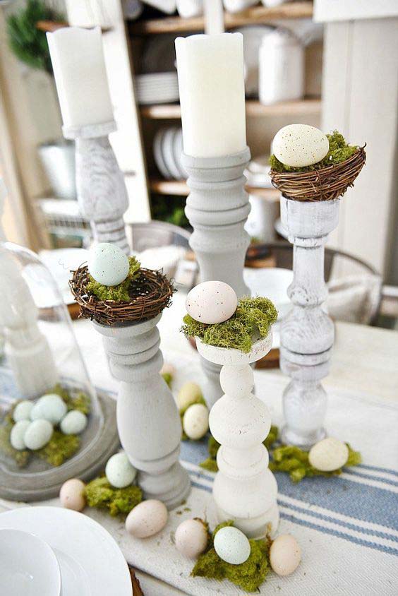 Easter Table Decor #easter #diy #rustic #decor #decorhomeideas