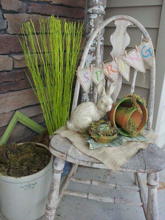 Easter Vignette #easter #diy #porch #decor #decorhomeideas