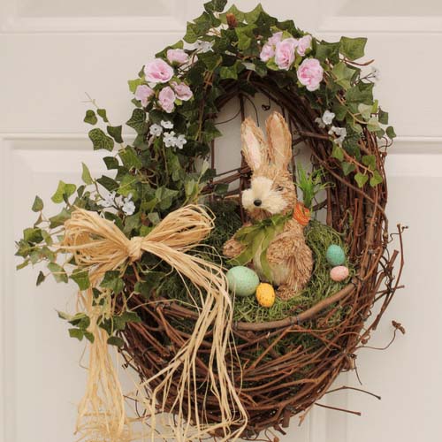 Easter wreaths for front door #easter #diy #rustic #decor #decorhomeideas