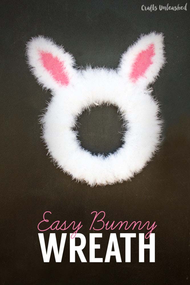 Easy Easter Bunny Wreath #easter #diy #porch #decor #decorhomeideas