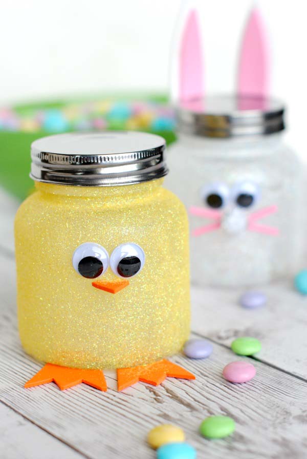 Easy Easter Candy Jars #easter #diy #dollarstore #crafts #decorhomeideas