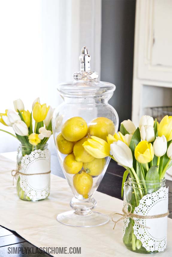 Easy Spring Centerpiece Idea #easter #diy #centerpiece #decorhomeideas