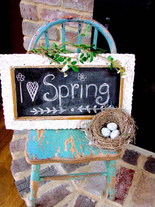 Farmhouse Easter Decorations #easter #diy #porch #decor #decorhomeideas