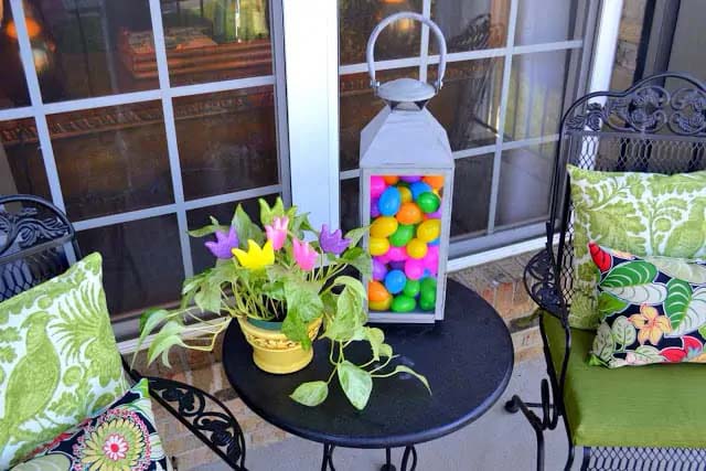 Front Porch Decked For Easter #easter #diy #porch #decor #decorhomeideas