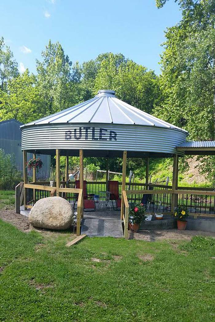 DIY Grain Silo Gazebo