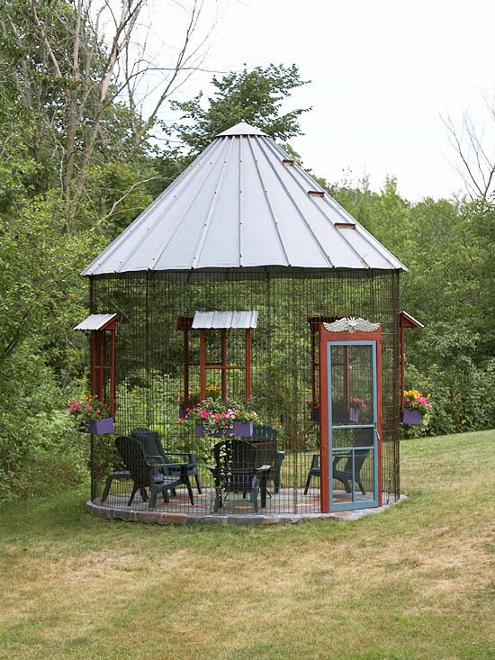 Gazebo Made Out Grain Bin