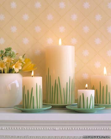 Grass Candles #easter #diy #cheap #decor #decorhomeideas