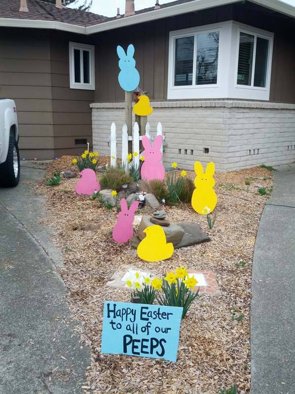 Happy Easter Front Porch Garden #easter #diy #porch #decor #decorhomeideas