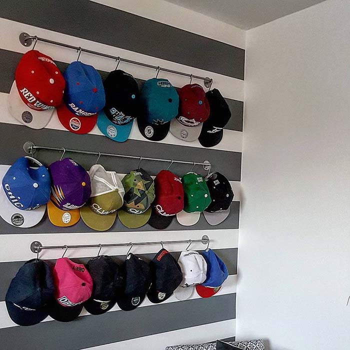 Hat Hanger Ideas #hatrack #diy #organizer #decorhomeideas