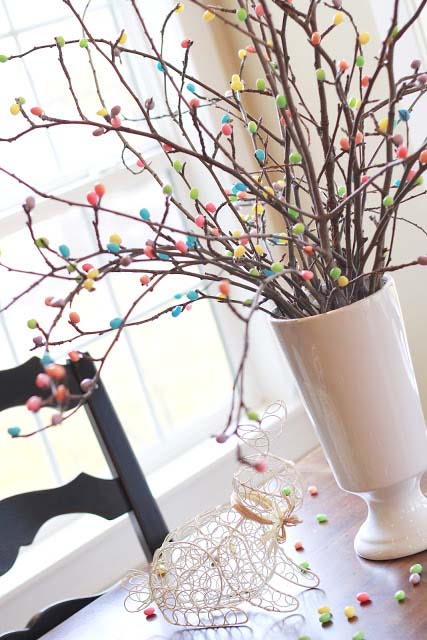 Jelly Bean Tree #easter #diy #cheap #decor #decorhomeideas