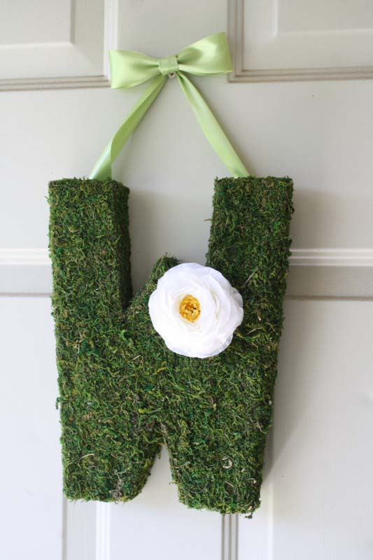 Moss Monogram #easter #diy #rustic #decor #decorhomeideas