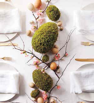 Mossy Egg Tablescape #easter #diy #centerpiece #decorhomeideas