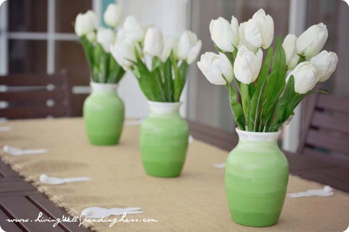 Ombre Spring Vase #easter #diy #cheap #decor #decorhomeideas