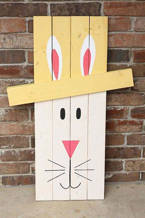 Pallet Bunny #easter #diy #porch #decor #decorhomeideas